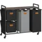 Laundry Hamper with 4 Compartments, 39.6 Gal. (150 L) Laundry Sorter, Rolling Cart with Shelves,