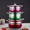 3-piece stainless steel pot set, weighing 3.7kg, suitable for kitchen cooking and outdoor camping