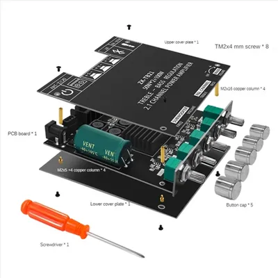 ZK-TB21 Bluetooth 5.0 Subwoofer Digital Amplifier Board TPA3116D2 50Wx2+100W 2.1 Channel Power Audio