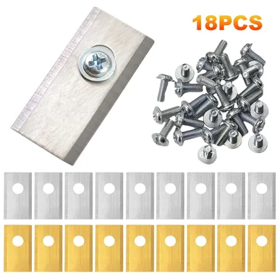 18Pcs Lawn Mower Cutting Blade Set Robot Mower Replacement Blade Single Hole Lawn Mower Blade for