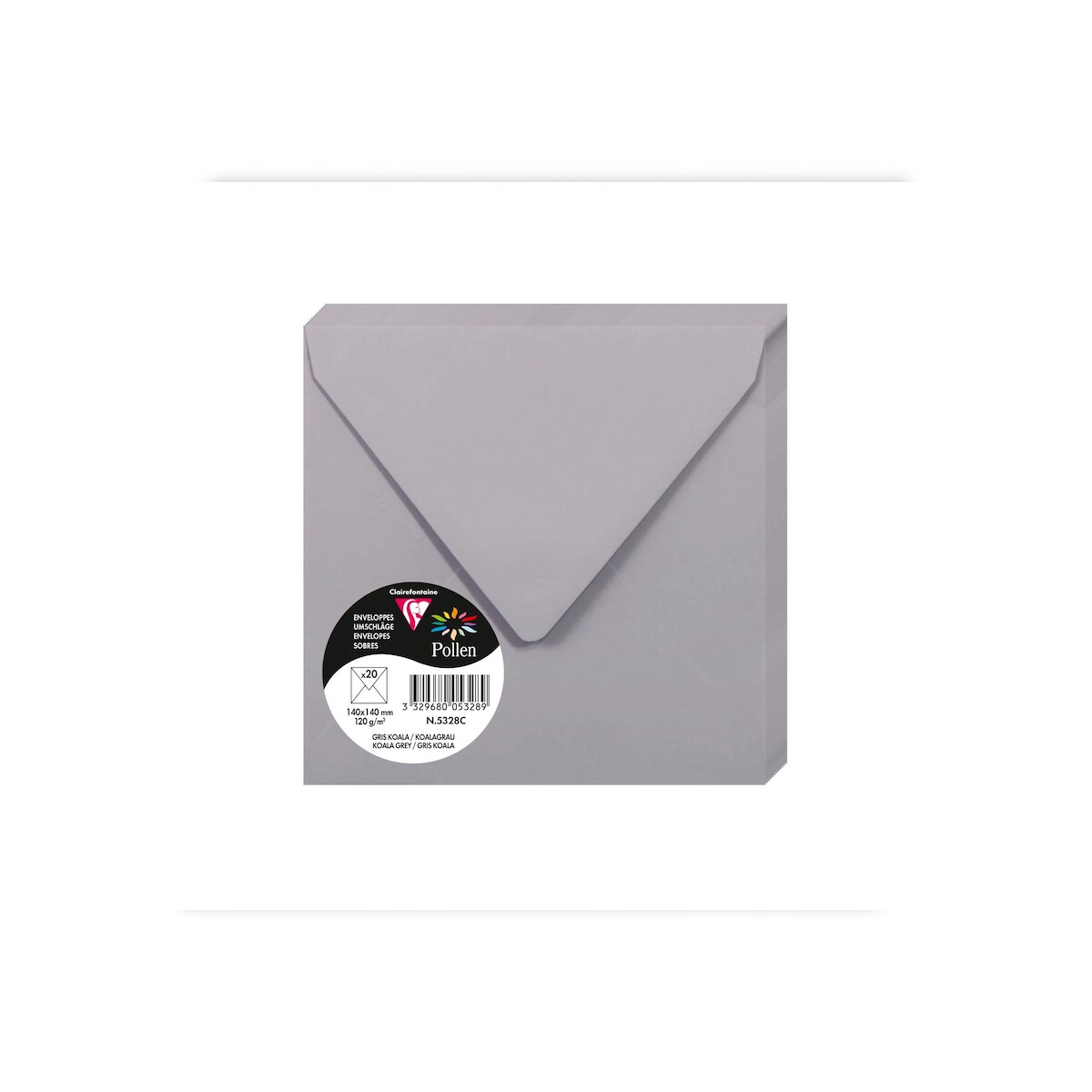 Pollen 200x Pollen, Umschlag 140x140 mm, 120g - Koalagrau 5328C Image