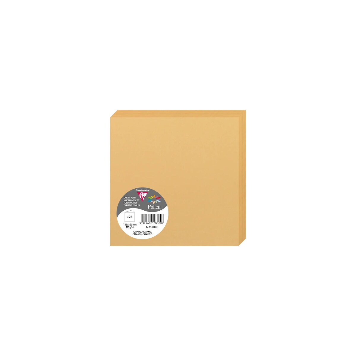 Pollen 250x Doppelkarte Pollen 135x135mm 210g - Karamell 2808C Image