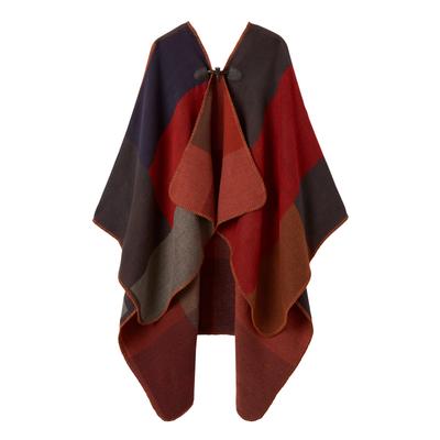 Women's Color Block Shawl by Accessories For All in Brown Colorblock