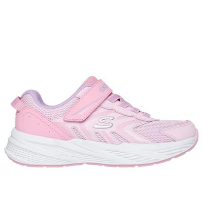 Skechers Girl's Microspec Tread Sneaker | Size 1.5 | Light Pink | Synthetic/Textile | Machine Washable