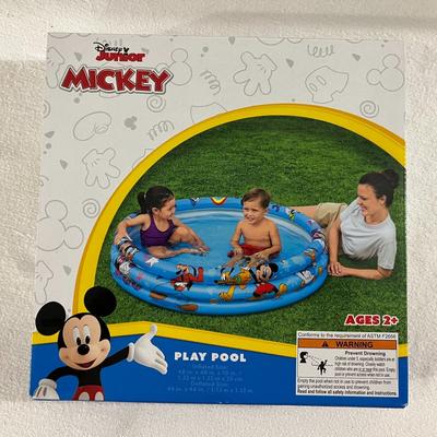 Disney Other | Disney Junior Mickey 3-Ring Inflatable Kid's Play Swimming Pool Ages 2+ | Color: Blue | Size: Os