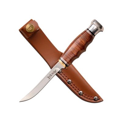 Elk Ridge Outskirt Fixed Blade Skinner Knife 8Cr13 Stainless Steel Drop Point Brown ER-200-31LBR