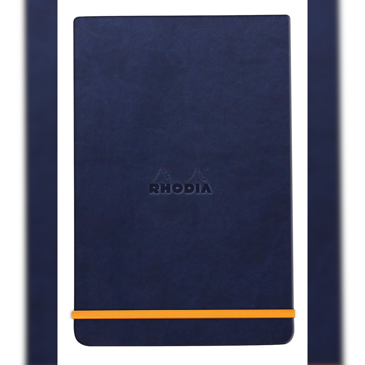Rhodiarama Webnotepad A5 mit festem Einband, 96 Blatt liniert, mikroperforiert, Papier 90g, mit Gummizugverschluss Mitternachtsblau 194390C Image