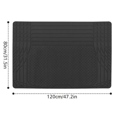 "TEMU Pvc Car Trunk Mat, Fit 47.2" X ", Easy To Clean With Raised Grip Lines & Channels, Protection For Suvs And Cars, Car Floor Mats Waterproof" Image