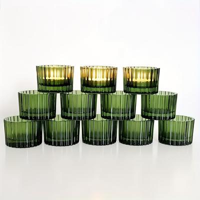 TEMU Small Round Candle Candle Stand Batch Set Of 4, Tea Light Candle Stand For Wedding Table Center, Glass Small Candle Stand For Birthday Party, Valentine's Day, Home Decor (2'' X 1.4'') Image