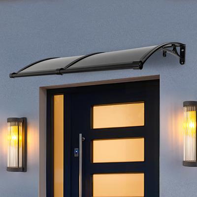 "TEMU Modern Aluminum Alloy Front Door Canopy Rain Cover, 47"x23.6" - Sleek Design With Drainage Slits, , Roofs, Yards, Garages, Patios, And" Image