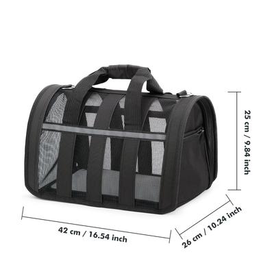 TEMU Carrier Soft - Portable For Small Or Medium Cats, Dogs And Puppy Up -black Image