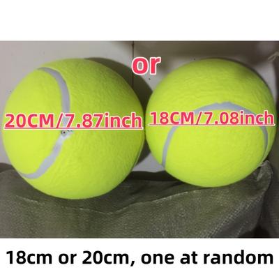 TEMU 1pc Interactive Dog Toy - Pet Tennis Ball For Training And Playtime, 7in Image