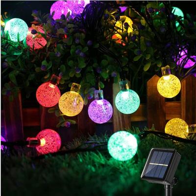 Solar-Lichterkette für den Außenbereich, 6,5 m, 30 LEDs, Solar-Kugel-Lichterkette, 8 Modi, Image