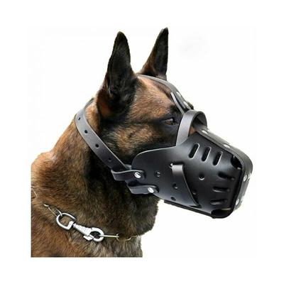 Cyslmuk - Haustiermaske aus Leder, mittelgroße und große Hunde, Deutscher Schäferhund, Dobermann, Image
