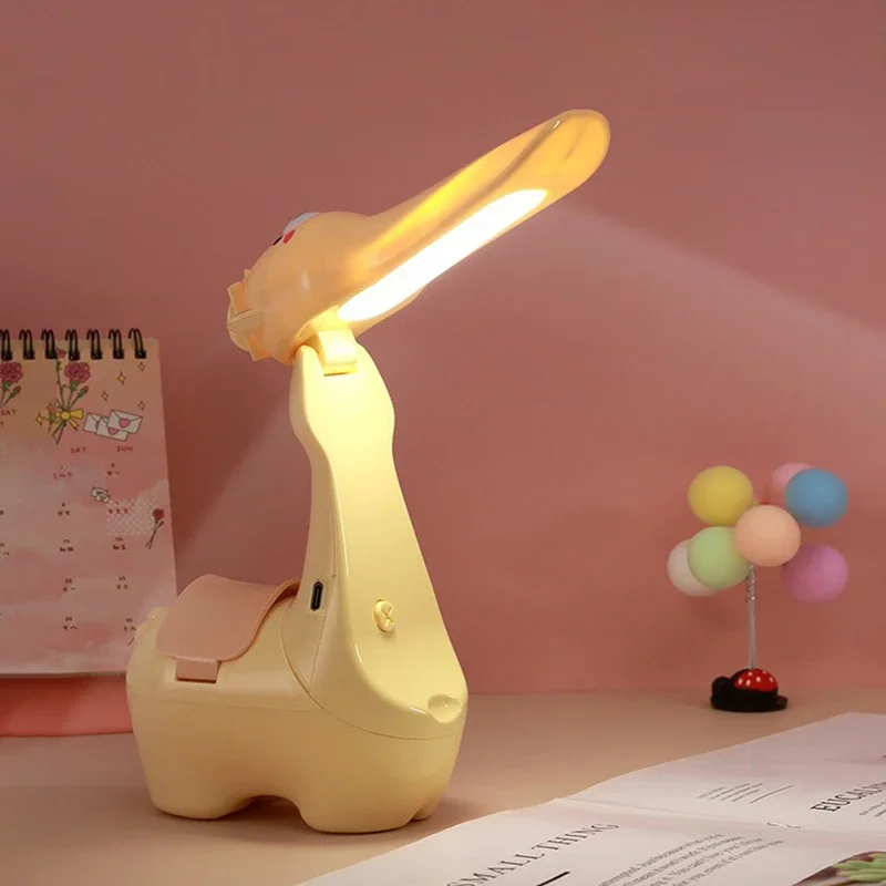 Kreative LED-Schreibtischlampe, Deko, niedliches Alpaka, flexibel, mit Stifthalter, verstellbare Tischlampe für Kinder, Studenten, Schlafzimmer, Nachttisch-Nachtlichter