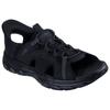 Sandale SKECHERS "REVOLTED SS-MERRICK", Herren, Gr. 44, schwarz, Textil, Lederimitat, sportlich, Schuhe, Trekkingsandale, Outdoorschuh mit Heel Pillow Funktion