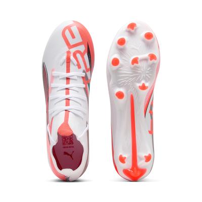 Fußballschuh PUMA "ULTRA 5 MATCH+ FG/AG WN'S", Gr. 39, puma weiß, puma schwarz, glowing rot, Synthetik, sportlich, Schuhe Image