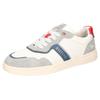 Sneaker MUSTANG SHOES, Herren, Gr. 44, grau (sanftes weiß, grau), Lederimitat, kontrastfarbene Details, casual, Schuhe, Retro Sneaker, Schnürschuh mit Kontrastbesätzen