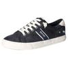 Slip-On Sneaker MUSTANG SHOES, Herren, Gr. 48, blau (navy, weiß), Lederimitat, sportlich, Schuhe, mit stylischem Seitenstreifen, Freizeitschuh, Halbschuh, Schnürschuh