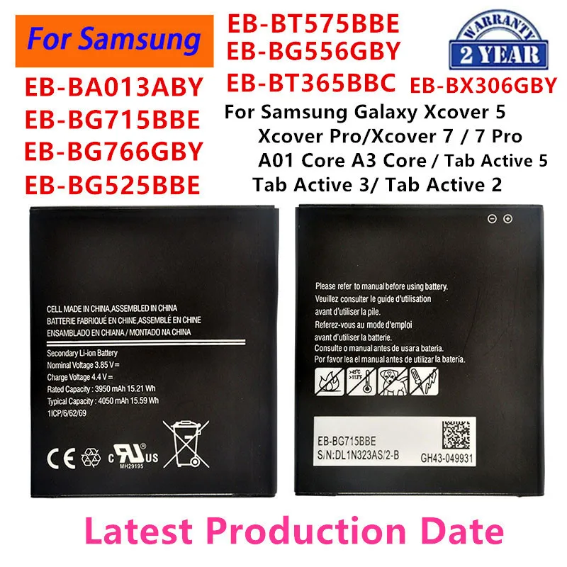 BT575BBE BG556GBY BG715BBE BT365BBC BG525BBE BG766GBY BX306 Für Samsung Galaxy Xcover 5 6 7 Pro A01 Core A3 Tab Aktive 2 3 5 Image