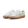 Sneaker PUMA "PALERMO LTH", Gr. 45, puma weiß, vapor gray, pistachio grün, Leder, mehrfarbig, sportlich, Schuhe