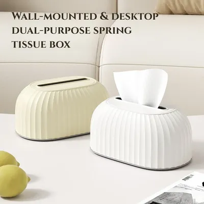 Creative Tissue Box with Spring Creative Scandinavian Simple Drawer Box Living Room Coffee Table Tissue Box Desktop Drawer Box