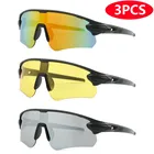 Fahrer Brille 3 stücke Radfahren Outdoor Sonnenbrille Männer Frauen Mode Große Rahmen Design Brille Einfachen Stil Radfahren Brillen Unisex