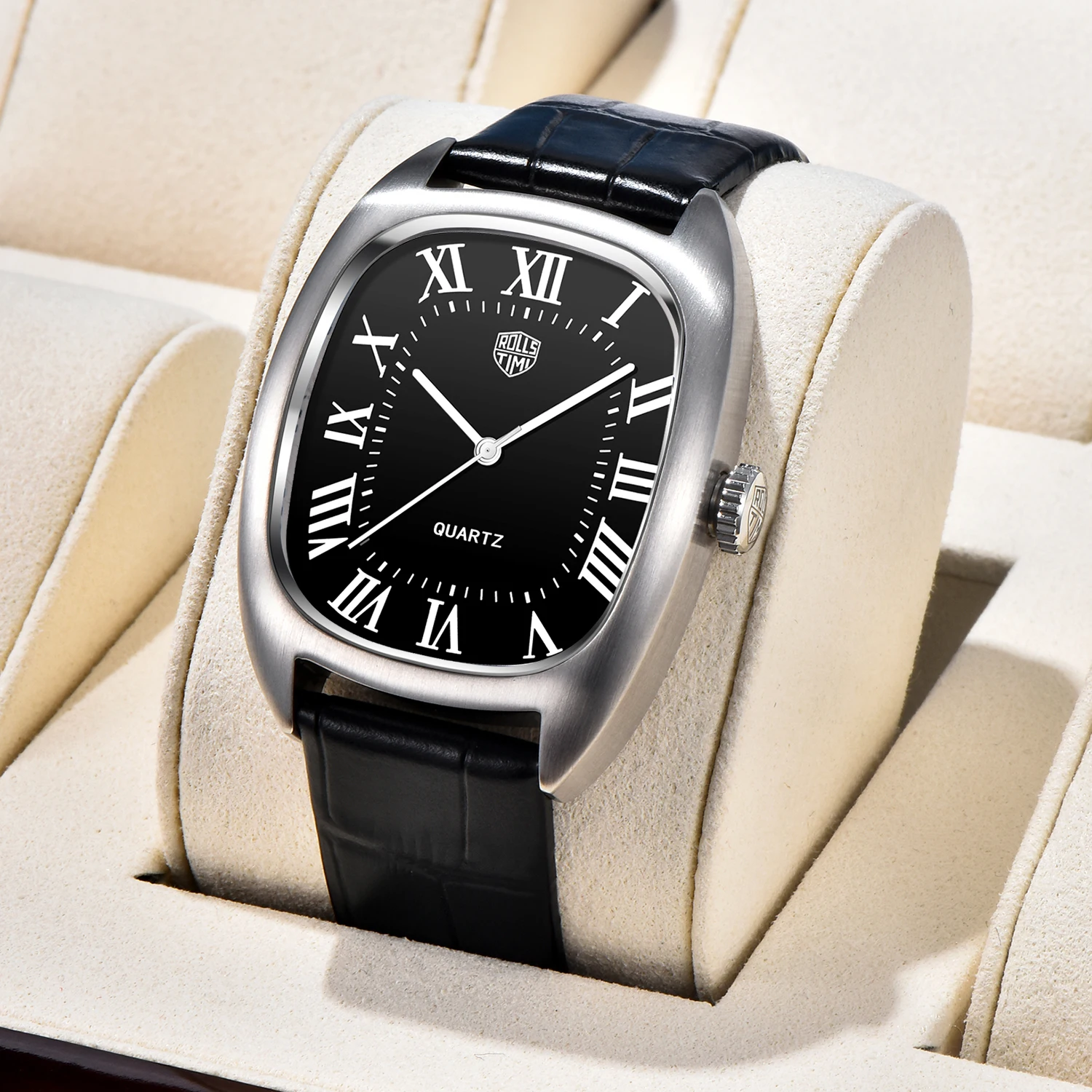 2025 neue Herrenuhren RollsTimi Top Luxus Quarz Armbanduhren VH31 Uhr für Männer Geschenk Edelstahl Leder wasserdichte Uhr Image