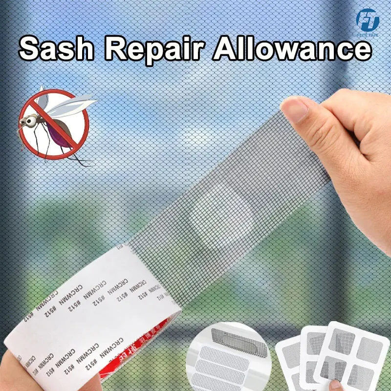 Anti-Mücken-Fenstergitter-Reparaturband, selbstklebendes Netzband, Tür- und Fenster-Moskitonetz-Patch, stark klebende Schärpenreparatur