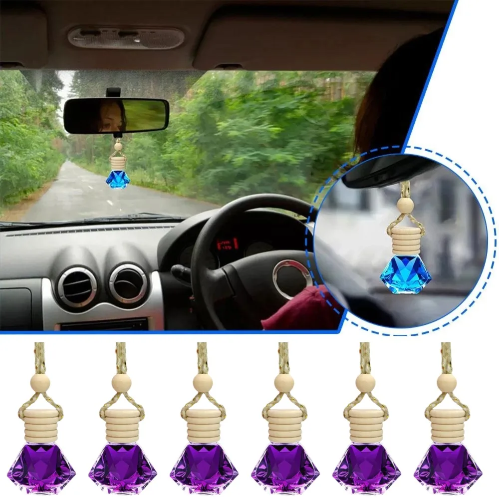 7 ml Auto Hängende Flaschen Parfüm Aromatherapie Nachfüllbare Lufterfrischer Diffusor Öl Duft Flasche Fahrzeug Auto Sapper Anhänger Image