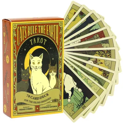 Heißer Verkauf Katze Regel Erde Oracle Freizeit Unterhaltung Karte Familie Sammeln Divination Deck Image