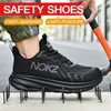 Große neue Herren- und Damenschutzschuhe, bruchsicher, pannensicher, Stahlkopf, Herrenschuhe, Plattform, lässige Sportschuhe