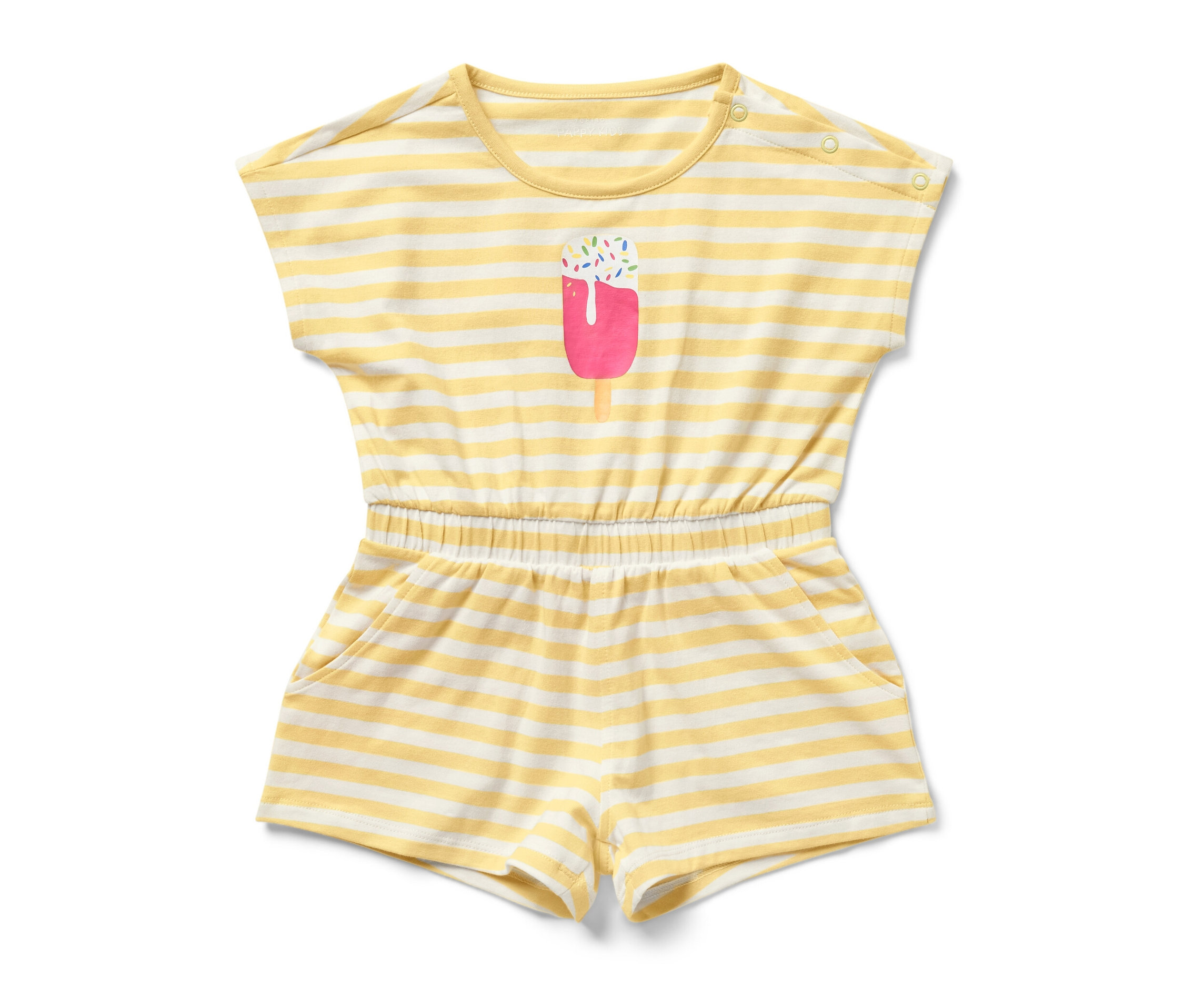 Tchibo - Kinder-Jumpsuit - Mädchen - Gr. 110/116 - creme/print