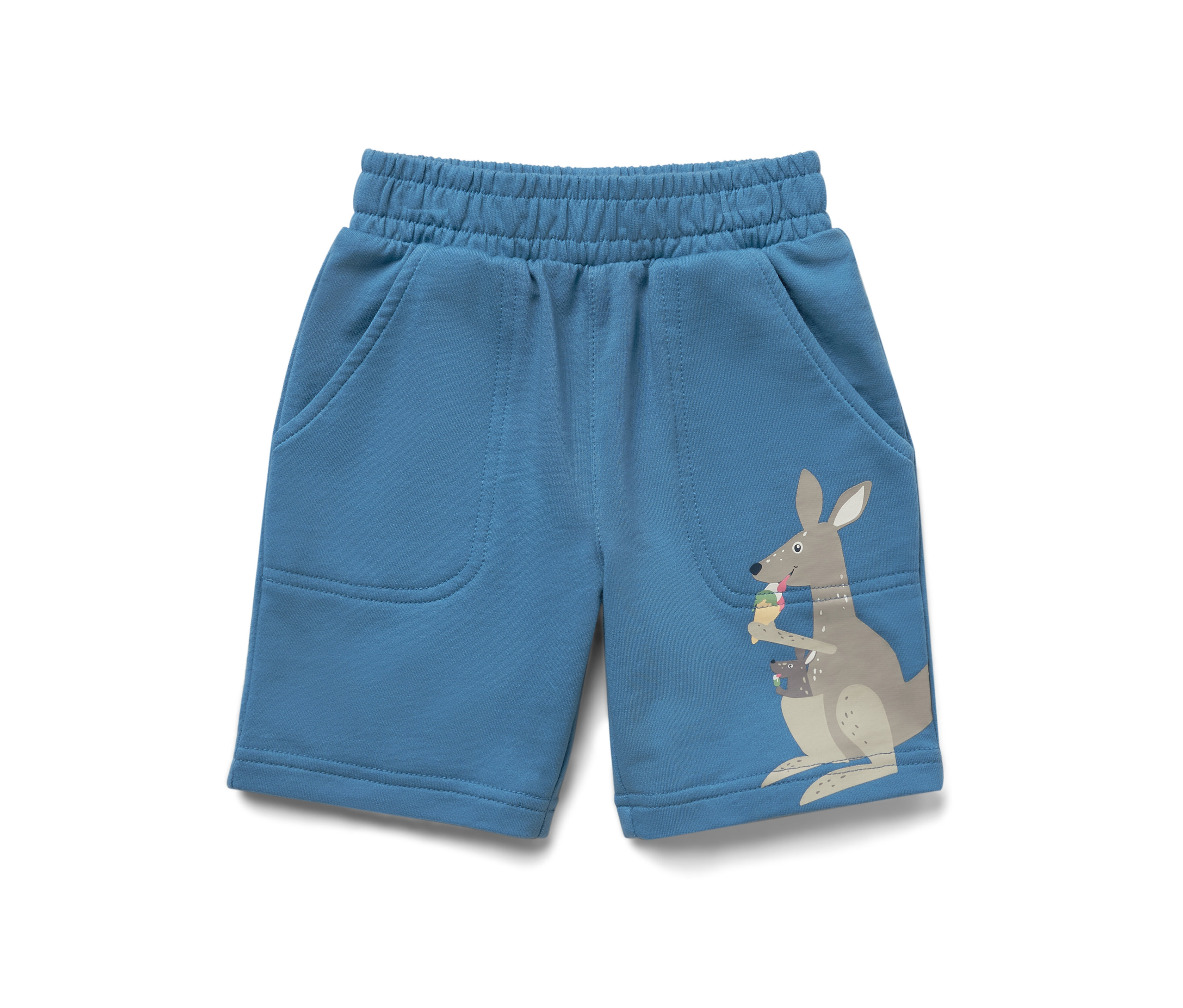 Tchibo - Kinder-Sweatshorts - Gr. 98/104 - blau/print