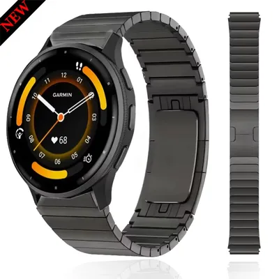 22 mm Metallarmband für Garmin Forerunner 965 955/265 255 Music Smartwatch, Edelstahlarmband für Image