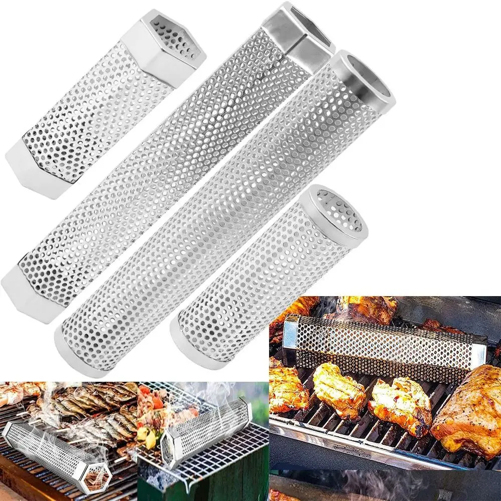 Mesh Edelstahl Grill Raucher rohr Generator Pellet kalt raucht 6 Zoll 12 Zoll Image