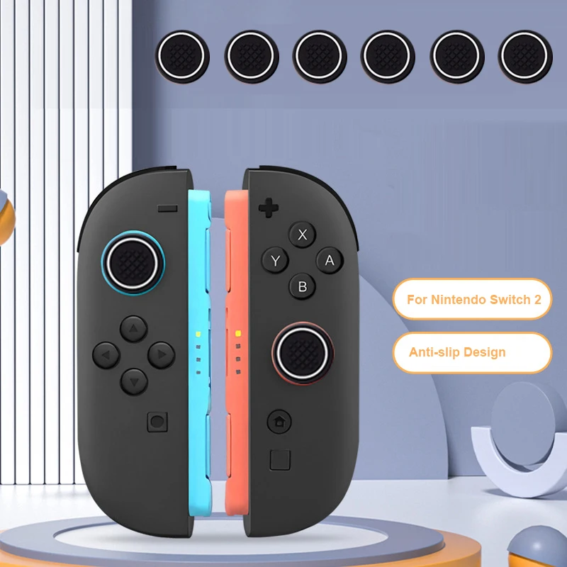 6 stücke Weiche Silikon Joystick Daumen Griffe Schutz Rocker Kappe für Schalter 2 Joy Con Controller Videospiel Zubehör
