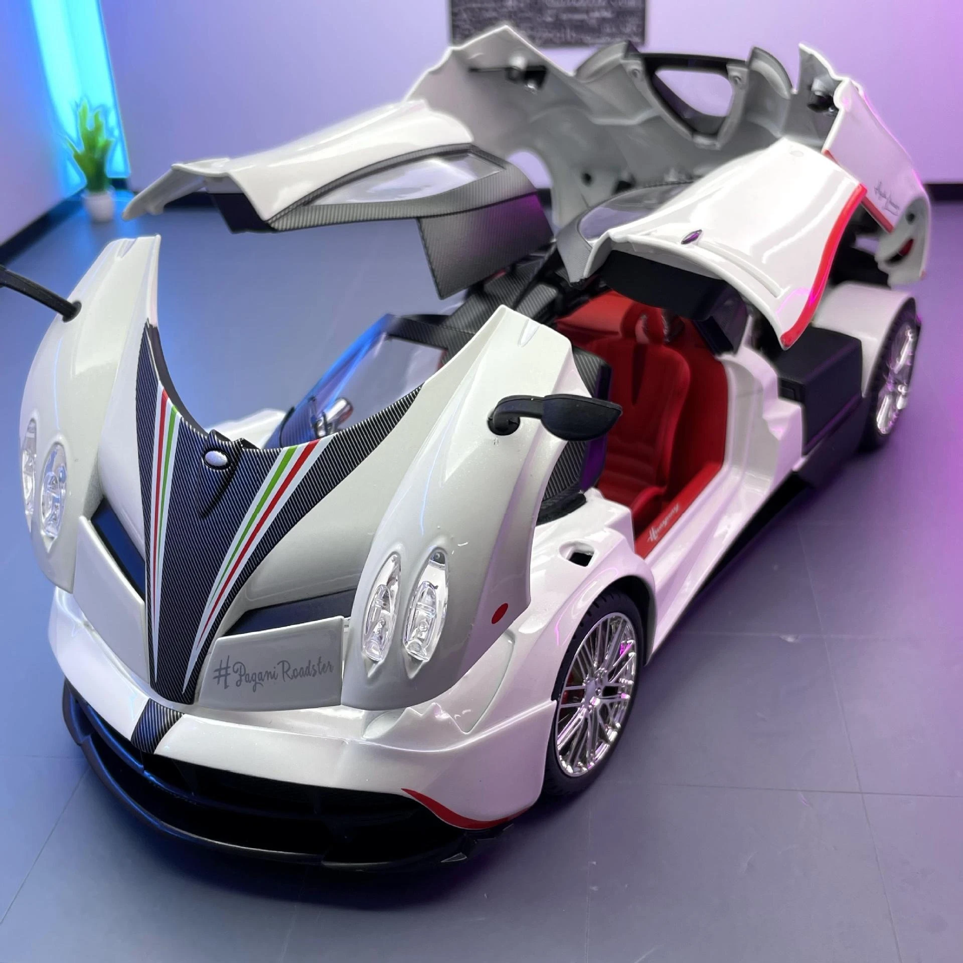1:18 Huayra Dinastia Supercar Legierung Druckguss & Spielzeugfahrzeuge Metallspielzeugauto Modell Sound und Licht Sammlung Kinderspielzeug Image