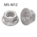 Dadi flangiati con filettatura sinistra esagonale M5 M6 M8 M10 M12 Dente inverso esagonale in