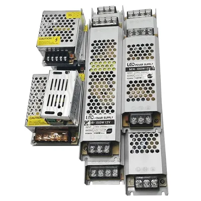 Ultra thin LED power supply, 60W 120W 180W 200W 300W 400W LED strip driver AC190-240V to DC 12V 24V
