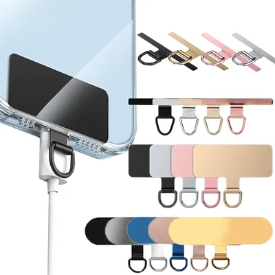 Universal Metal Phone Lanyard Gasket Patch Phone Hanging Strap Gasket Replacement Lanyard Safety