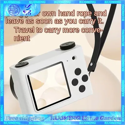 A5 Small Mini Digital Video Camera 4K Photography Retro Toy Front Rear Camcorder with 1.54in Support
