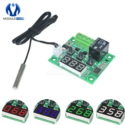 W1209 DC 12V Red Blue Green White LED Digital Thermostat Temperature Control Thermometer Switch