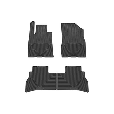 Weathertech Floor Mats Made of Rubberized Thermoplastic Elastomer Black Molded Liner All-weather Series, Front & Rear, W682-W683