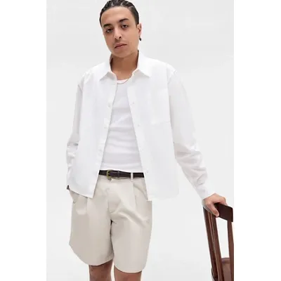 Loom Nolan White Poplin Business Shirt - White M at Urban Outfitters