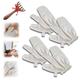 Garshana Gloves Raw Silk Massage Gloves Ayurvedic Massage, Pure Raw Silk Garshana Gloves for The Lymphatic System, Lymphatic Massage Dry Brushing Gloves for SPA (4 Pieces)