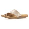 Dianette GABOR, Damen, Gr. 43, gold (goldfarben), Ziegenveloursleder, metallic, casual, Schuhe, Keilabsatz, Sommerschuh, Bequemschuh mit Zehenring