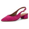 Slingpumps TAMARIS, Damen, Gr. 36, pink (fuchsia), Veloursleder, elegant, Schuhe, Blockabsatz, Abendschuh, Sommerschuh mit verstellbarem Riemchen