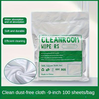 "TEMU Ouyuansu Cleaning Cloths - 4"x4", 6"x6", 9"x9" Dust-free Microfiber, , Fast-drying, Wipes For Electronics, Glass & Precision Surfaces, Made In China" Image
