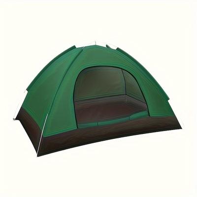 TEMU Instant Pop-up Camping Tent For 1-2 , Automatic Portable Dome Shelter With Easy Setup, Round Top, Color Scheme, Outdoor And Beach Camping, Camping Tent Image